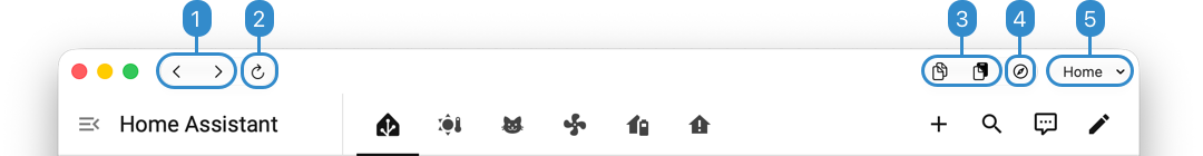 macOS toolbar